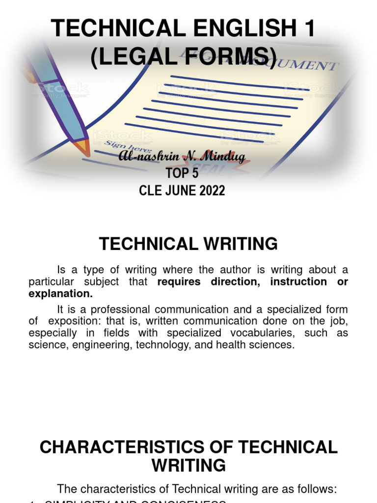 1ST 823 TechnicalEnglish1LegalForms PDF Affidavit Perjury