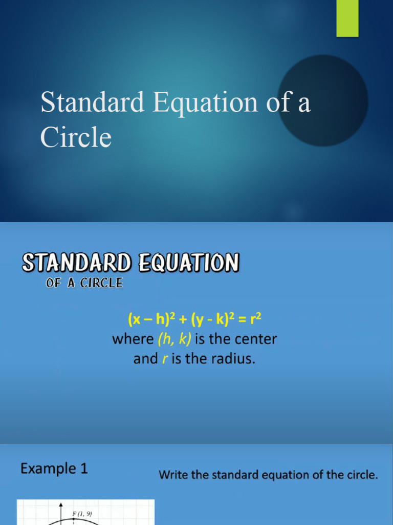 Lesson 3 Standard Equation of A Circle PDF