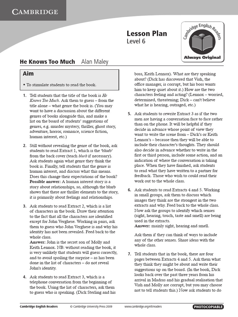 Lesson Plan for 