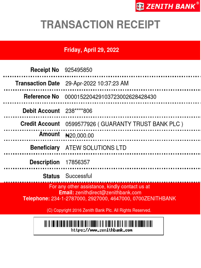 Transaction Receipt | PDF | Business | Technology & Engineering