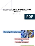 Metodología Cualitativa: Repaso (I)