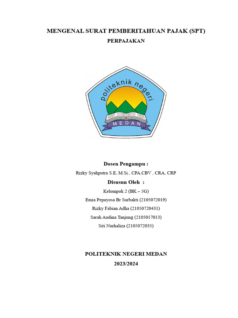 Mengenal Surat Pemberitahuan Pajak | PDF