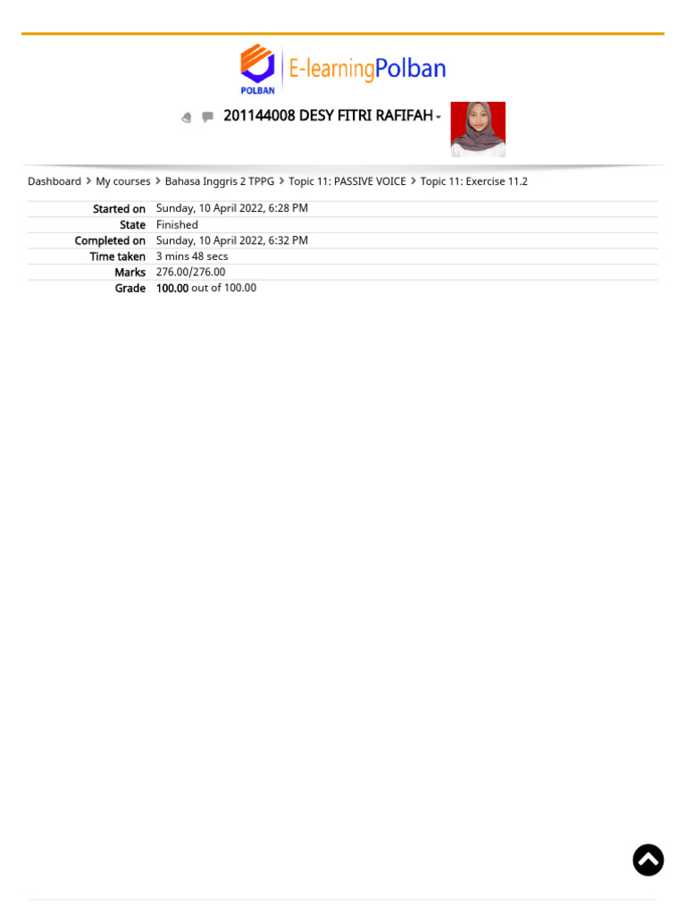 Topic 11 - Exercise 11.2 - Attempt Review | PDF