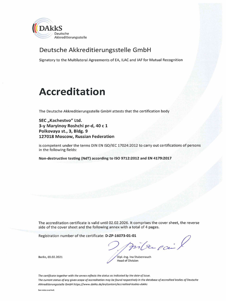 Accreditation: Dakks | Download Free PDF | International ...