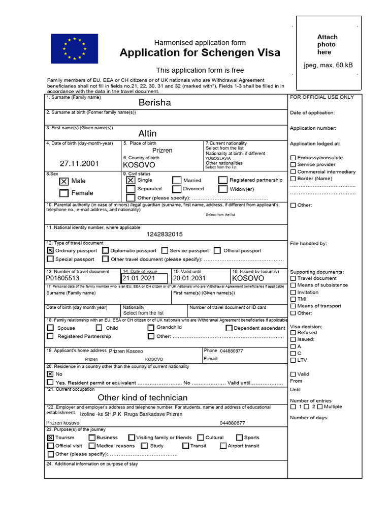 Formular I | PDF | Travel Visa | Stored Value Card