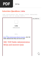 100 MCQs on Public Policy with Answers | PDF | Policy | Advocacy Group