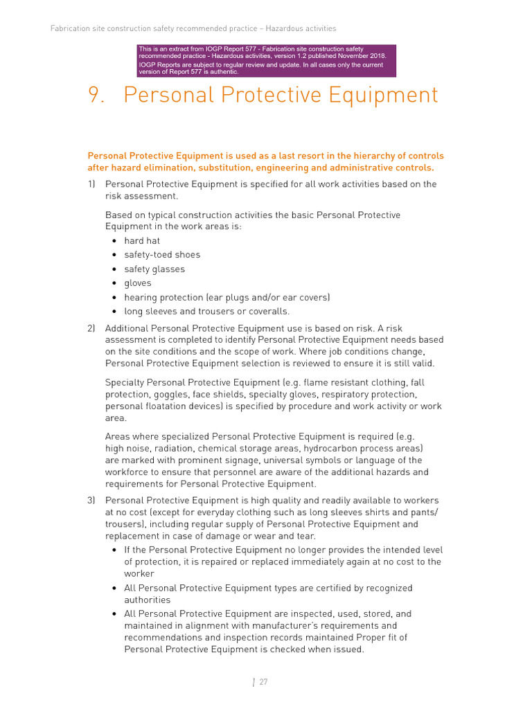 Personal Protective Equipment Guidelines | PDF | Personal Protective ...
