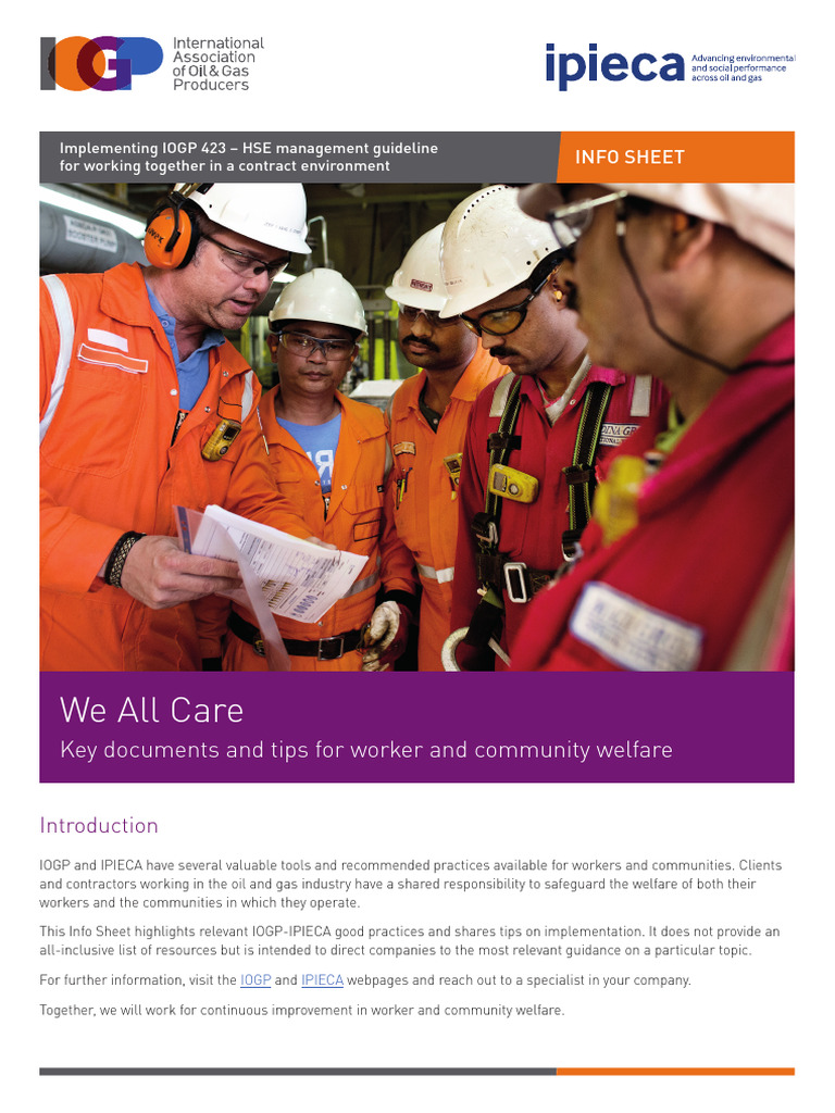 We All Care Info Sheet | PDF | Employment | Risk
