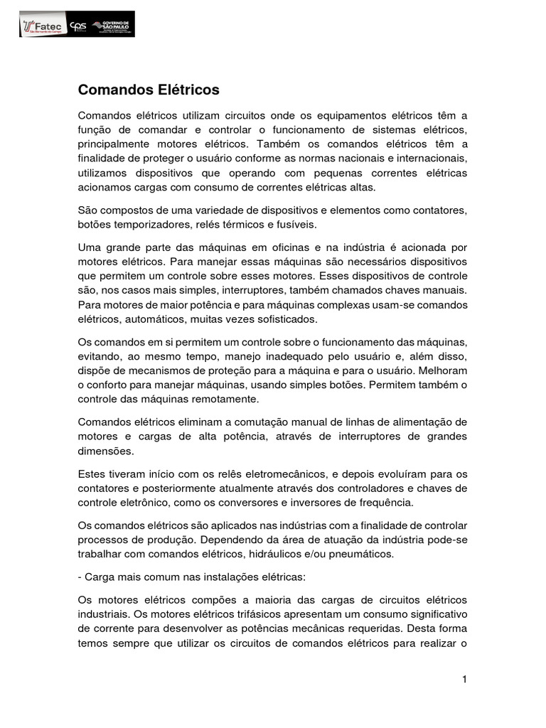 Comandos Eletricos | PDF | Relé | Motores