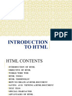 Introdution To HTML