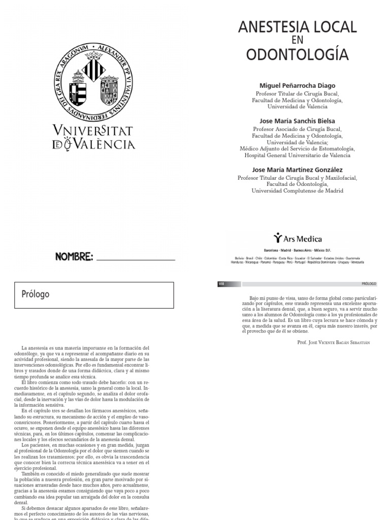 Manual Anestesia Y Cirugía En Odontologia Pdf Anestesia Cirugía