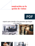 Comunicación en la repción de visitas