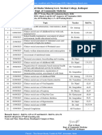 3rd Year Clinical Posting (2020 Batch) Batch J and D