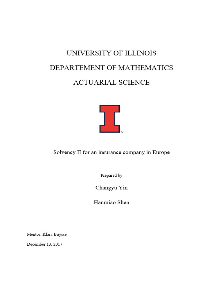 Solvency II PDF Insurance Bond Duration