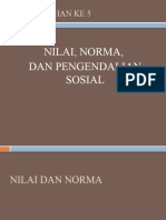 Nilai, Norma Dan Pengendalian Sosial