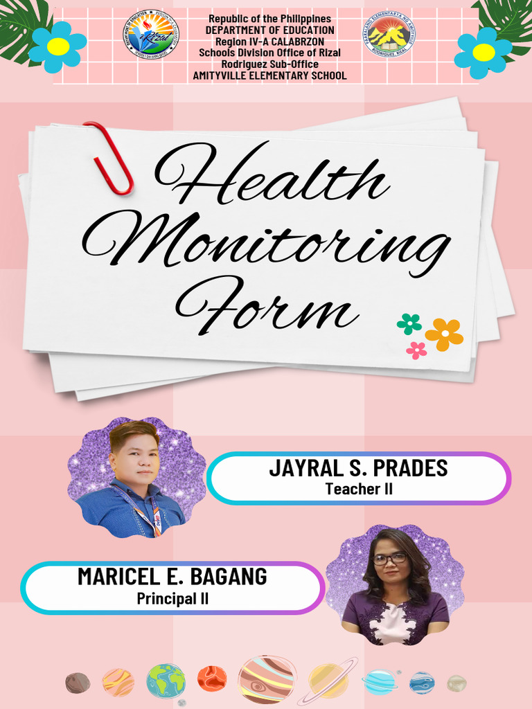Health Monitoring Form Cover Page PDF
