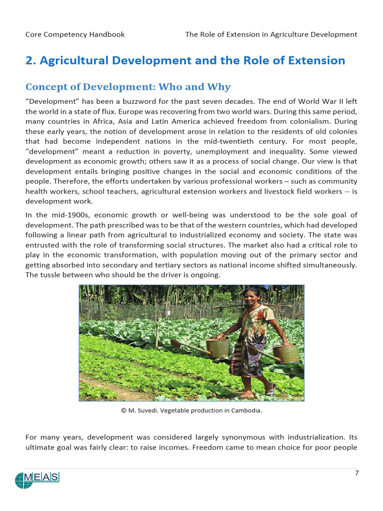 Agricultural Development and The Role of Extension | PDF | Agriculture ...