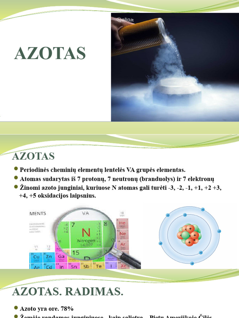 Azotas - Azoto Oksidai | PDF
