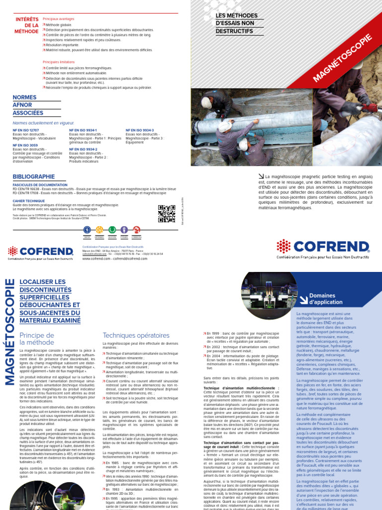 Magnétoscopie : Méthodes et Applications END | PDF | Contrôle non ...