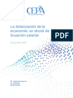 La Dolarizacin de La Economia Un Shock de Licuacin Salarial - CEPA - V2