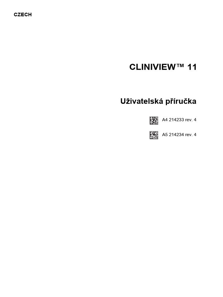 Rev4 CLINIVIEW 11 User Manual Cze | PDF