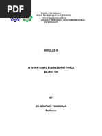 Modules in Internationa Business and Trade