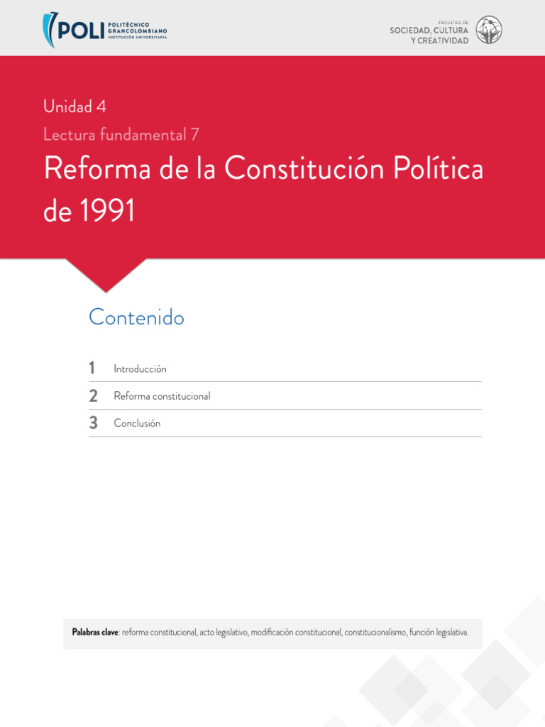 Mecanismos de Reforma Constitucional en Colombia | PDF | Constitución ...