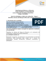 Guía de Actividades y Rúbrica de Evaluación - Etapa 1 - Identificar Efectos Del Riesgo de Mercado en Activos Financieros