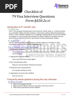 Visa Interview Questions