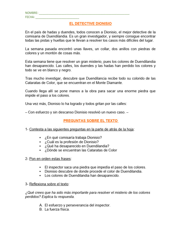Comprension Lectora 2do Grado | PDF | Estudios de idiomas extranjeros