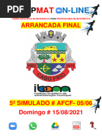 5º Simulado - Afcf - 2º Encontro - 15-08-2021 - Arrancada - Tespmat - Com Gabarito - 01