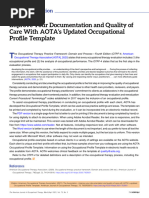 AOTA Occupational Profile Template PDF Occupational Therapy