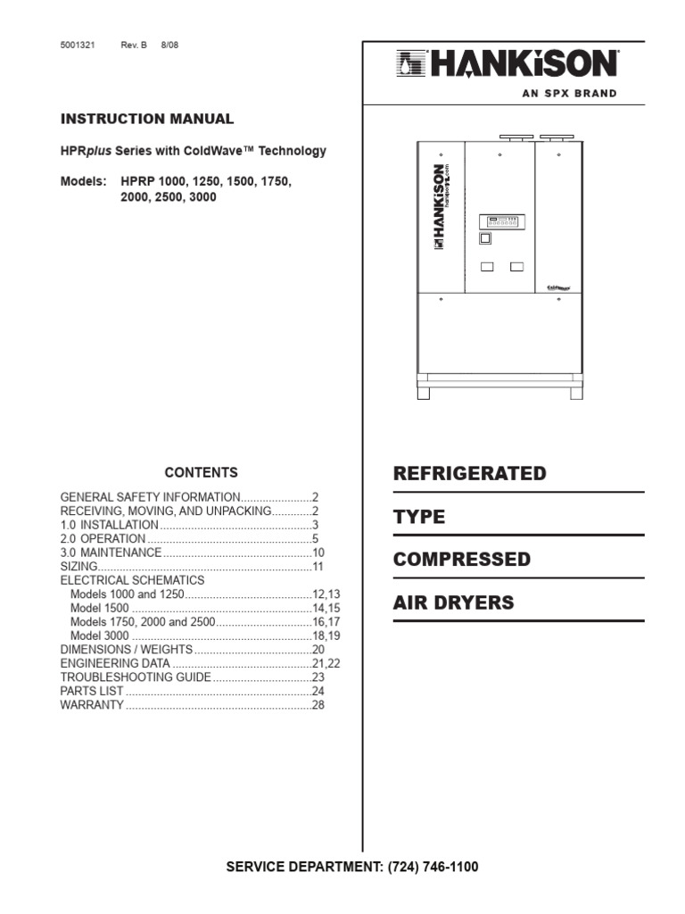Hankison Hprplus Series | PDF | Clothes Dryer | Valve