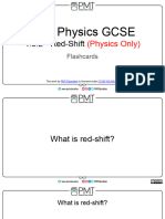 Flashcards - 8.2 Red-Shift - AQA Physics GCSE