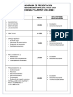 Cronograma - Proyecto de Grado 2023