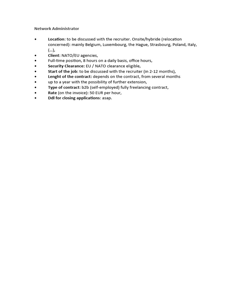 JD Network Administrator PDF