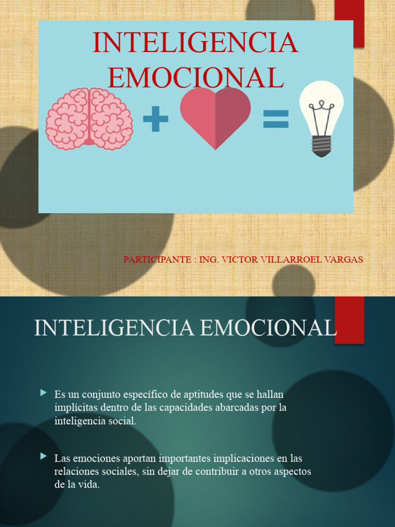 INTELIGENCIA EMOCIONAL PDF Las emociones Inteligencia emocional