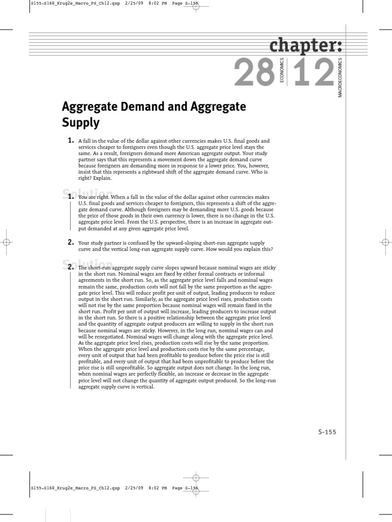 Aggregate Demand and Supply Dynamics | PDF | Aggregate Demand ...
