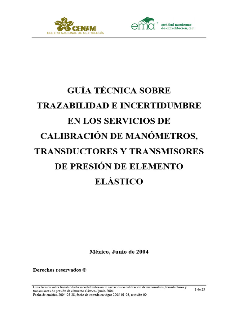 Centro Nacional de Metrologia | PDF | Metrología | Calibración