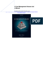 Cornerstones of Cost Management Hansen 2nd Edition Solution Manual
