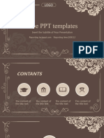 Brown Classical Pattern PowerPoint Templates