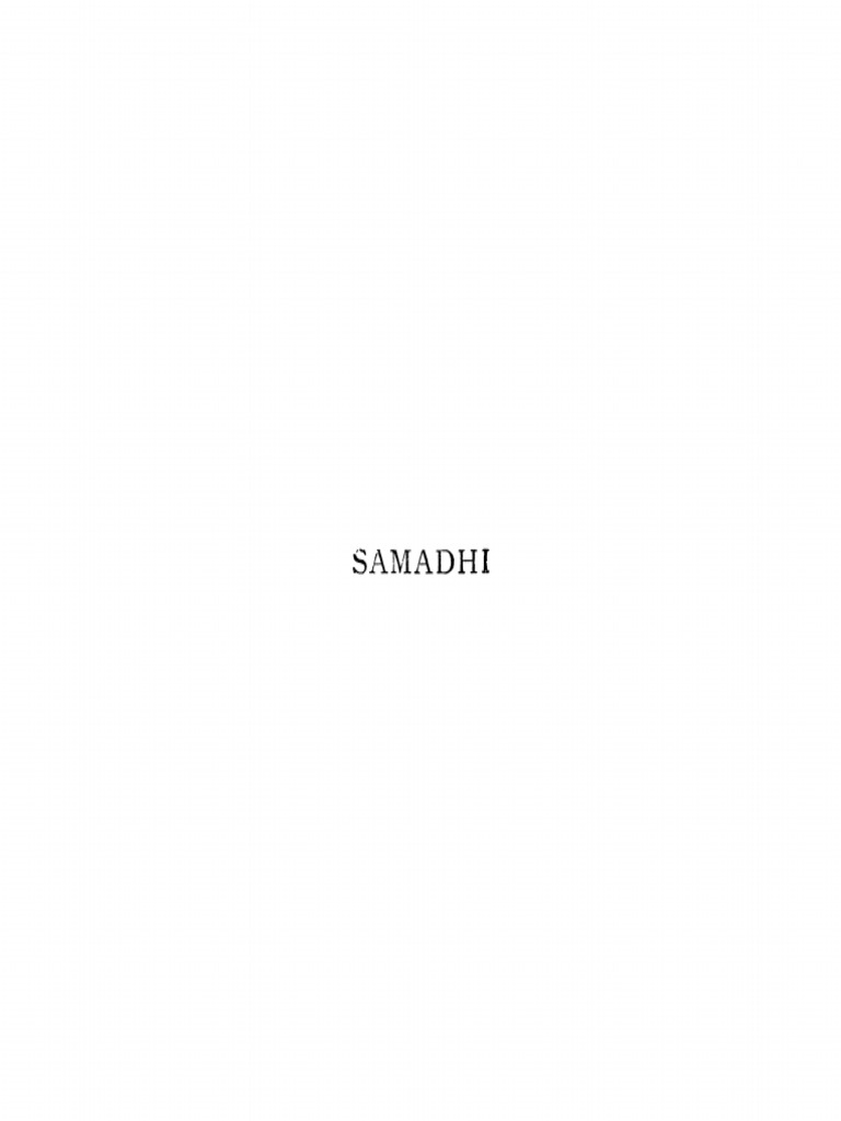 Understanding Samadhi in Yoga | PDF | Meditation | Yoga