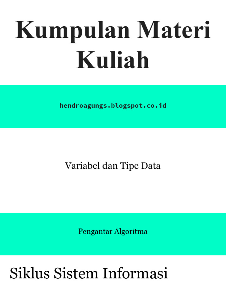 2 Variabel Dan Tipe Data Pdf