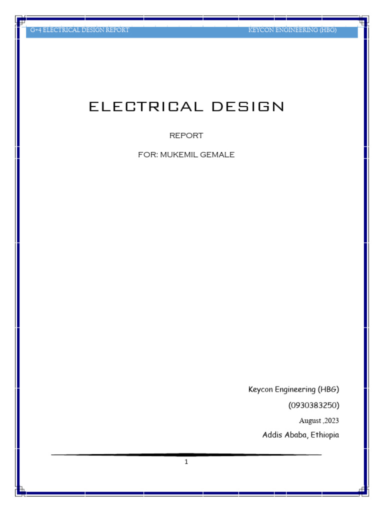 G+4 Mixed Use Electrical Design Report | PDF | Lighting | Ac Power ...