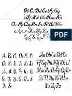 abecedario en caligrafía