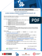 Inicio de Inscripciones Al Curso Modelo de Redes Integradas de Salud - RIS (Segunda Edición)