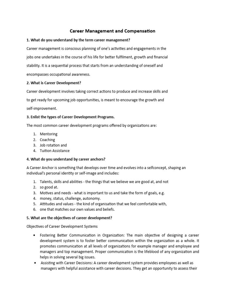 Career Management and Compensation | PDF | Motivational | Motivation