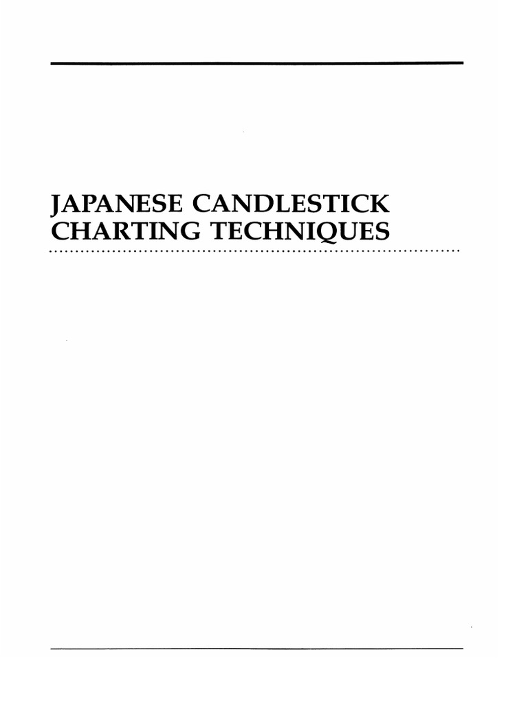 Japanese Candlestick Charting Techniques Second Edition Steve Nison | PDF