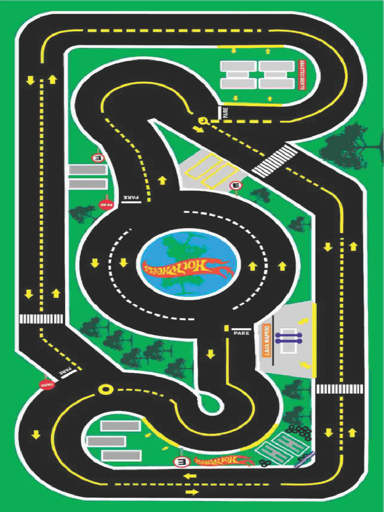 Pista Tapete para Brincar de Carrinho - e Tapete para Hotweels | PDF