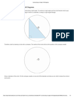 Constructing An Angle of 45 Degrees